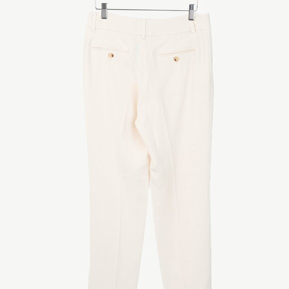 Gucci Cream Crepe Straight-Leg Holiday Trousers - Picture 2 of 12